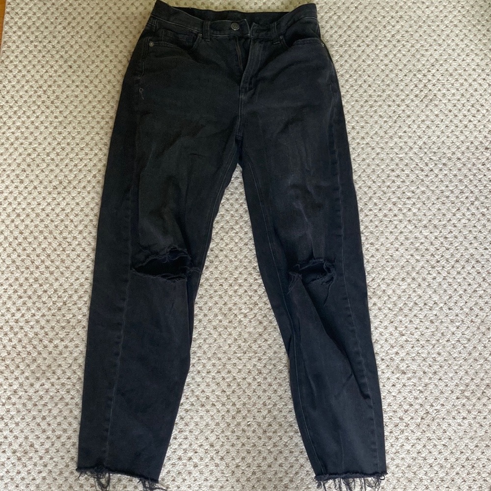 American Eagle Black Ripped Denim Jeans